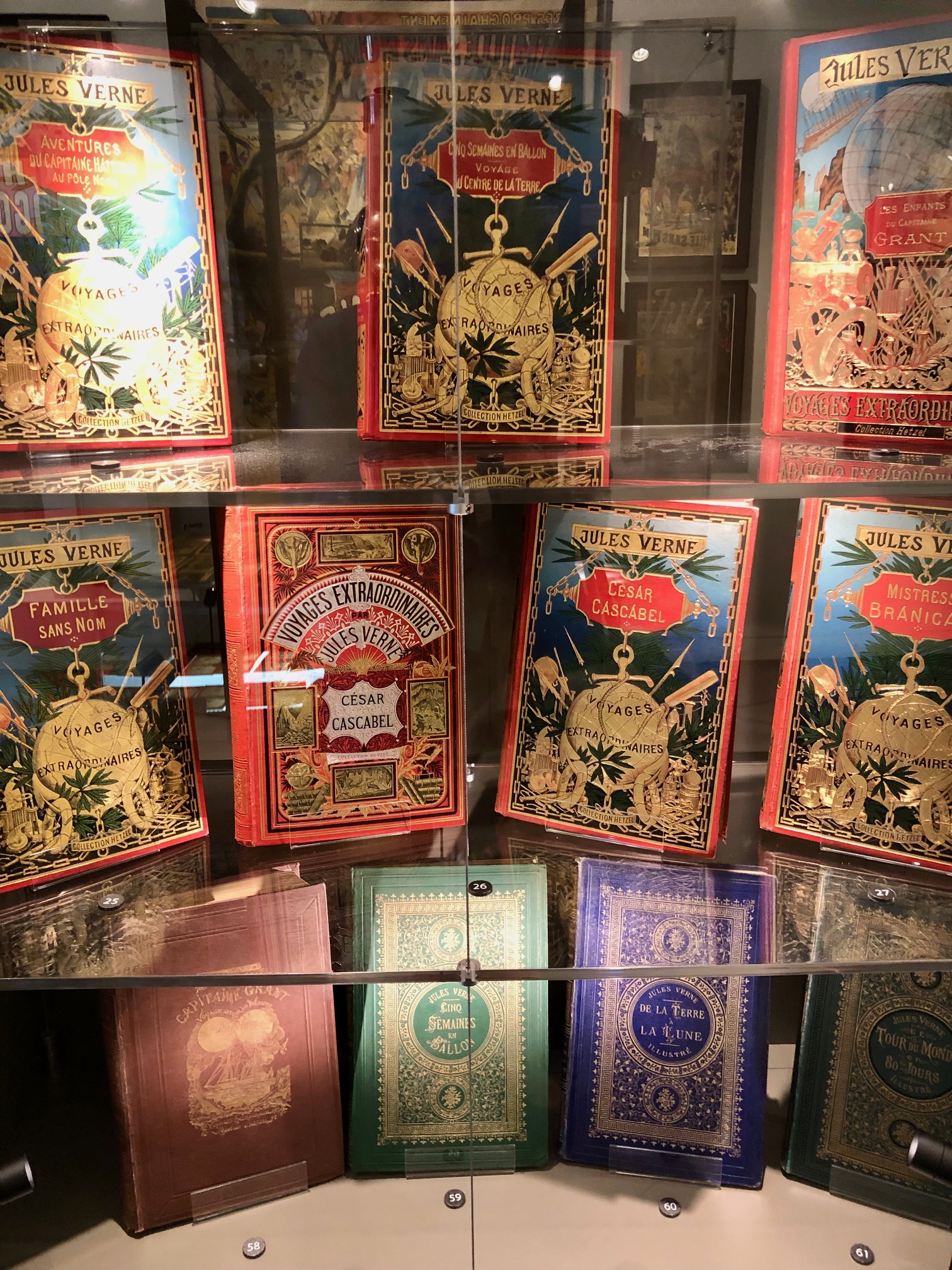 Jules Verne collection display